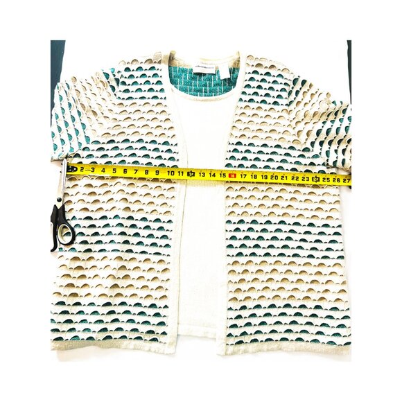 Alfred Dunner Womens Plus 3X Cardigan Sweater Tank Glitter‎ Sparkle Y2K 90s - Picture 7 of 11